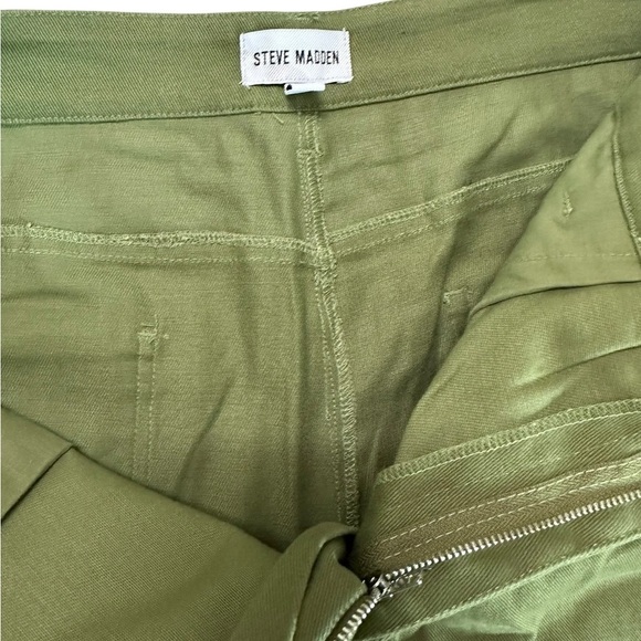 NWT STEVE MADDEN Mid Rise Cargo Pants Jeans Wide Leg Burnt Olive DO33145F Sz XL - Picture 13 of 16